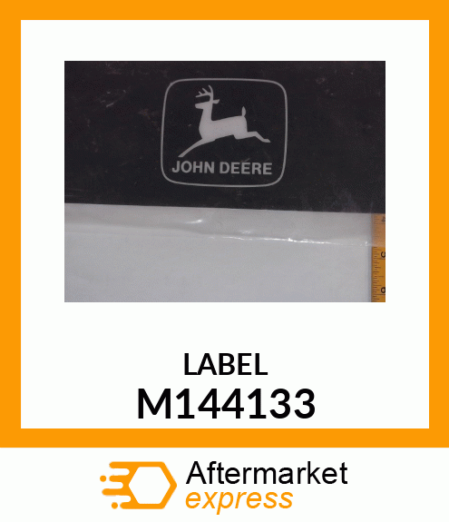 LABEL, HOOD (WHITE ON BLACK) M144133