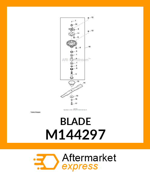 BLADE, LOW LIFT CUTTING 62RD M144297