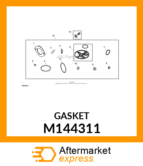 GASKET, INTAKE M144311