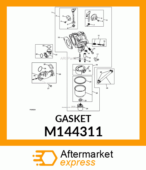 GASKET, INTAKE M144311