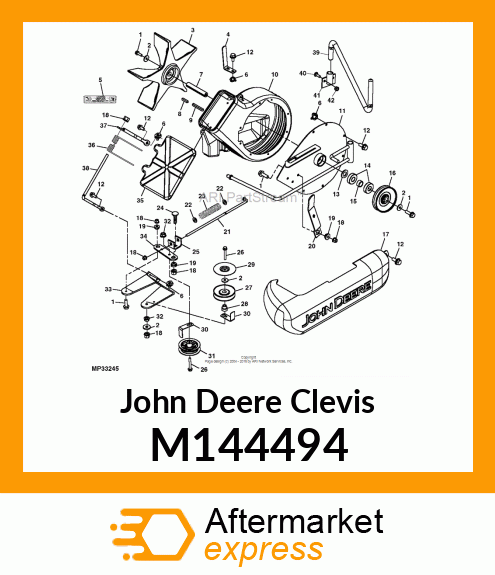 CLEVIS, BRACKET POWERFLOW, TENSION M144494