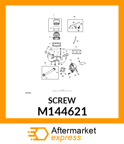 SCREW,HEX WAH HEAD W/RECESS 6 M144621