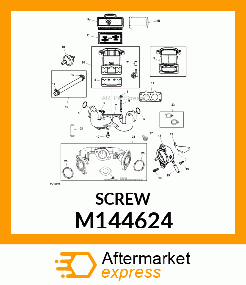 SCREW, SCREW, CHOKE CONTROL BRACKET M144624