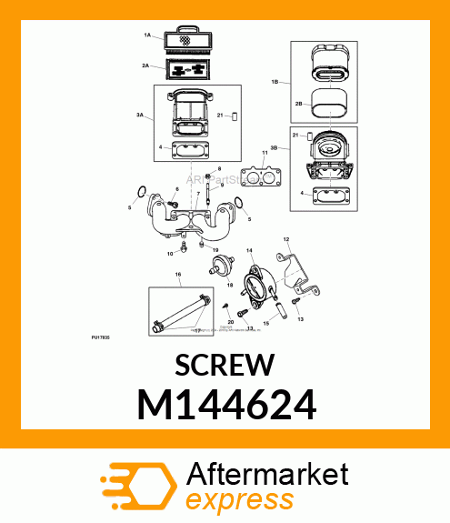 SCREW, SCREW, CHOKE CONTROL BRACKET M144624