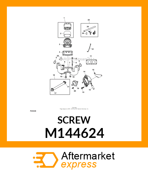 SCREW, SCREW, CHOKE CONTROL BRACKET M144624