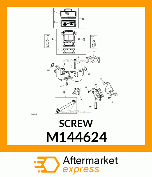 SCREW, SCREW, CHOKE CONTROL BRACKET M144624