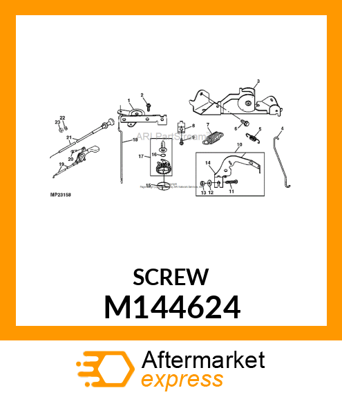 SCREW, SCREW, CHOKE CONTROL BRACKET M144624