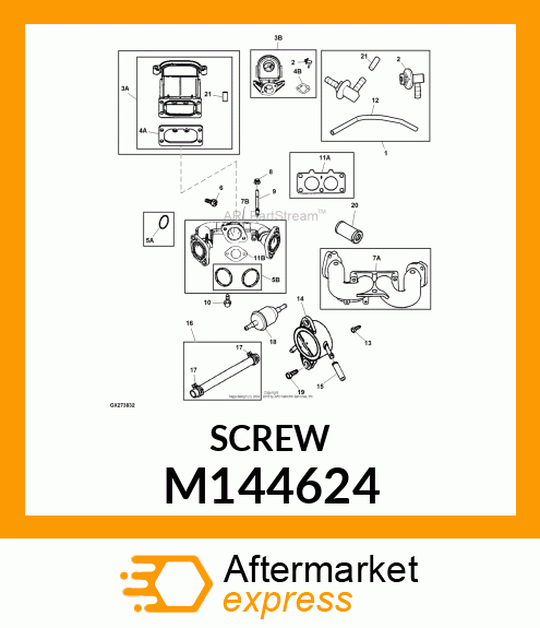 SCREW, SCREW, CHOKE CONTROL BRACKET M144624