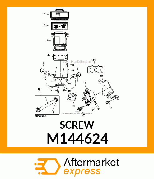 SCREW, SCREW, CHOKE CONTROL BRACKET M144624