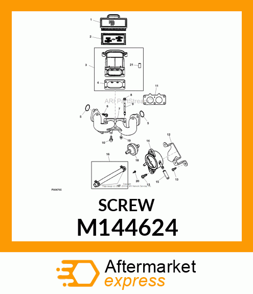 SCREW, SCREW, CHOKE CONTROL BRACKET M144624