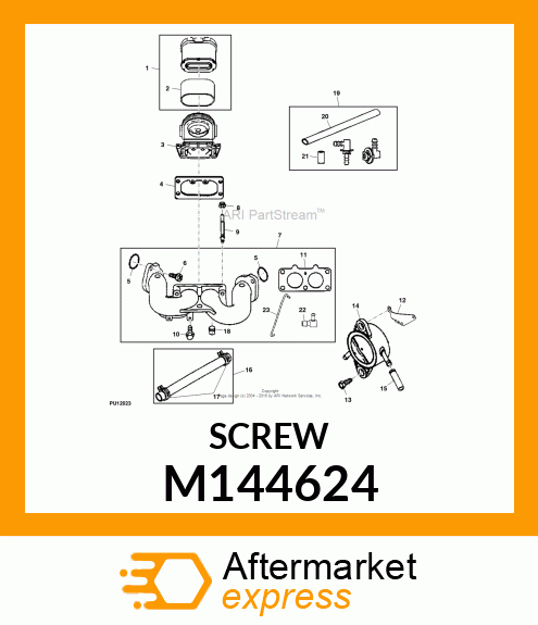 SCREW, SCREW, CHOKE CONTROL BRACKET M144624