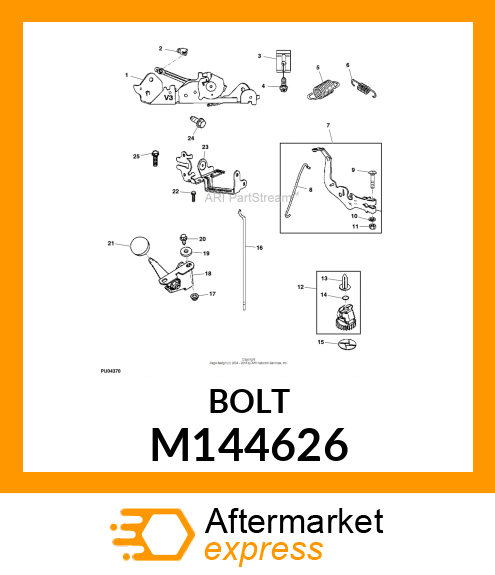 BOLT, GOVENOR CONTROL LEVER M144626