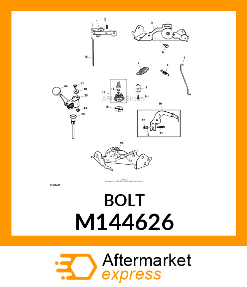 BOLT, GOVENOR CONTROL LEVER M144626