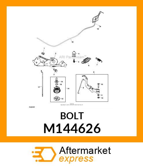 BOLT, GOVENOR CONTROL LEVER M144626