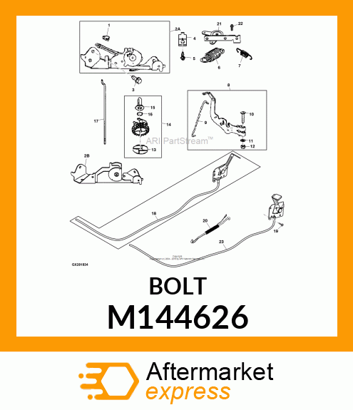 BOLT, GOVENOR CONTROL LEVER M144626