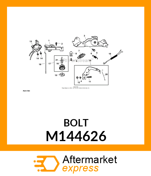 BOLT, GOVENOR CONTROL LEVER M144626