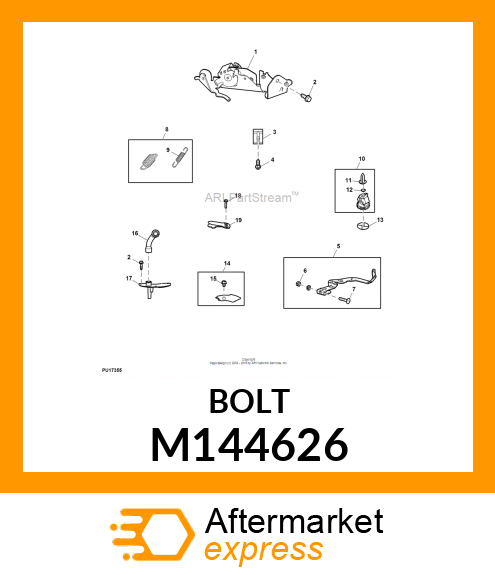 BOLT, GOVENOR CONTROL LEVER M144626