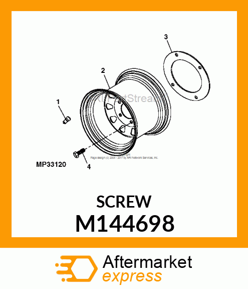 WHEEL BOLT, BOLT, WHEEL M144698