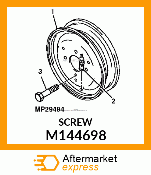 WHEEL BOLT, BOLT, WHEEL M144698