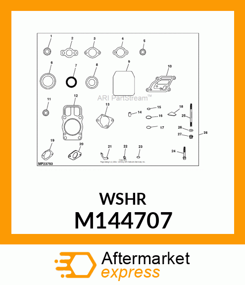 GASKET, AIR CLEANER COVER KNOB M144707