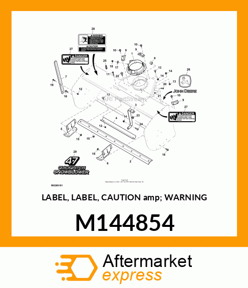 LABEL, LABEL, CAUTION amp; WARNING M144854