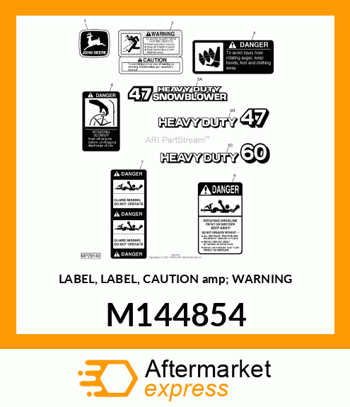 LABEL, LABEL, CAUTION amp; WARNING M144854