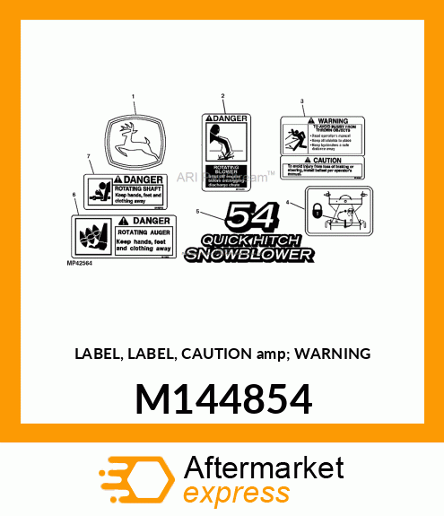 LABEL, LABEL, CAUTION amp; WARNING M144854