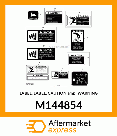 LABEL, LABEL, CAUTION amp; WARNING M144854