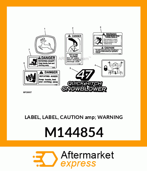 LABEL, LABEL, CAUTION amp; WARNING M144854