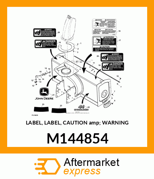 LABEL, LABEL, CAUTION amp; WARNING M144854