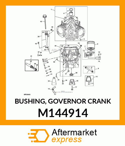 BUSHING, GOVERNOR CRANK M144914