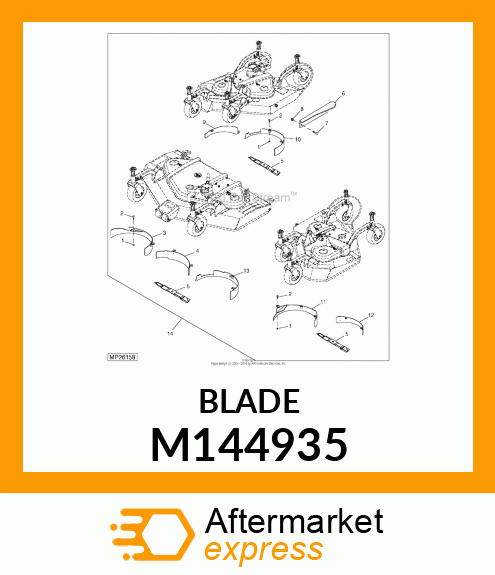 BLADE, MULCH (WAM/62RD) M144935