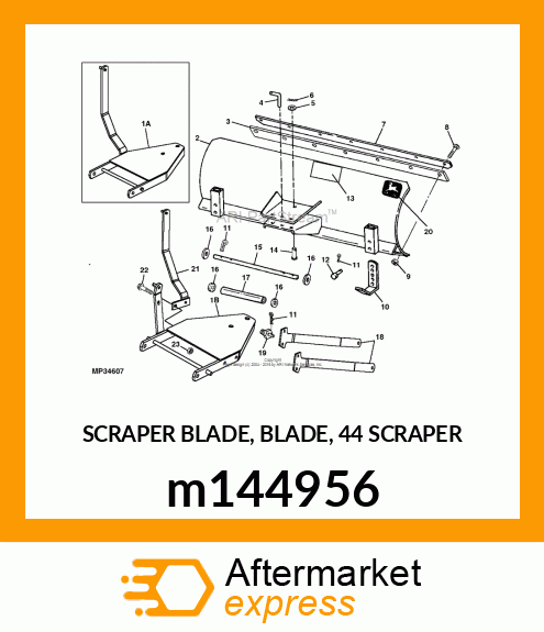 SCRAPER BLADE, BLADE, 44 SCRAPER m144956