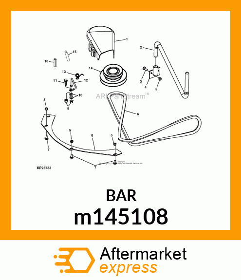 PLATE, RH REAR BAFFLE (54C) m145108