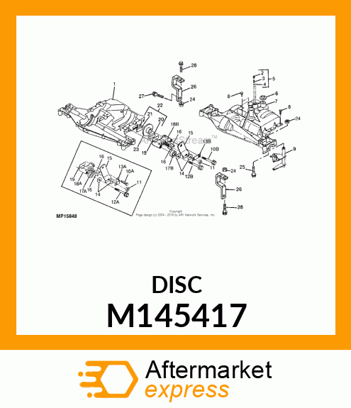 Brake Disk - BRAKE DISK, BRAKE DISC M145417