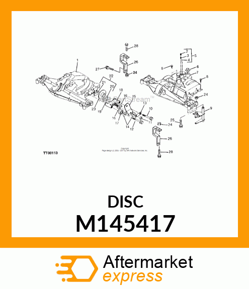 Brake Disk - BRAKE DISK, BRAKE DISC M145417