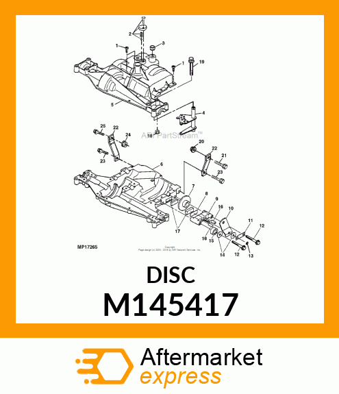 Brake Disk - BRAKE DISK, BRAKE DISC M145417