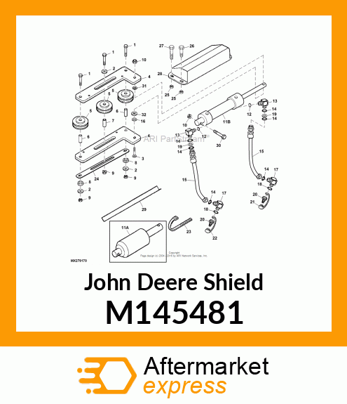 SHIELD, SPOUT ROTATION CYLINDER M145481