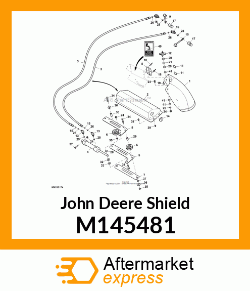 SHIELD, SPOUT ROTATION CYLINDER M145481