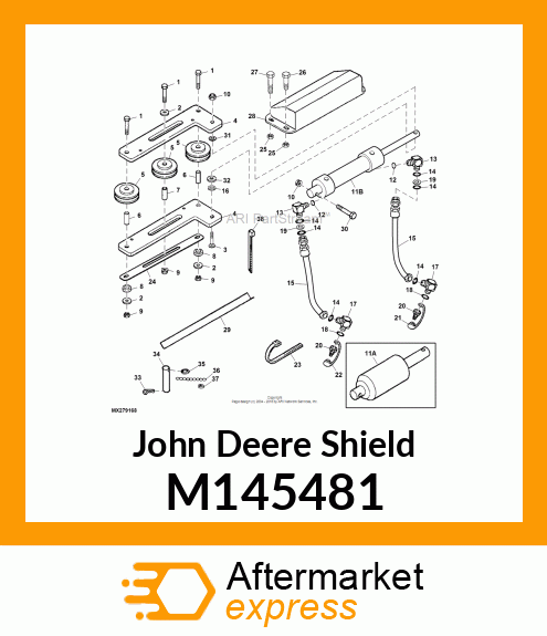 SHIELD, SPOUT ROTATION CYLINDER M145481