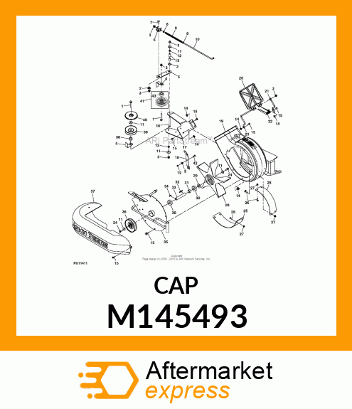 COVER, BLOWER EXHAUST M145493