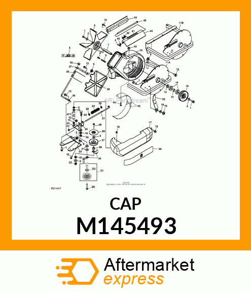 COVER, BLOWER EXHAUST M145493