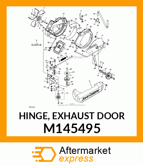 HINGE, EXHAUST DOOR M145495