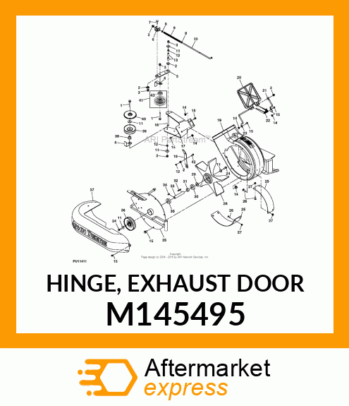 HINGE, EXHAUST DOOR M145495