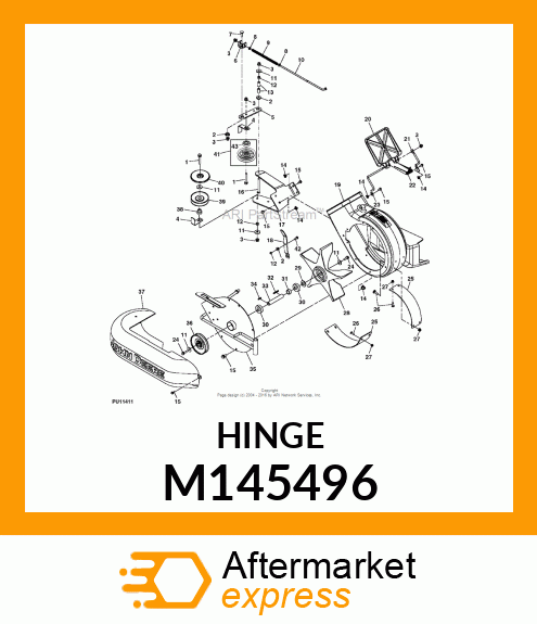 HINGE, EXHAUST DOOR M145496