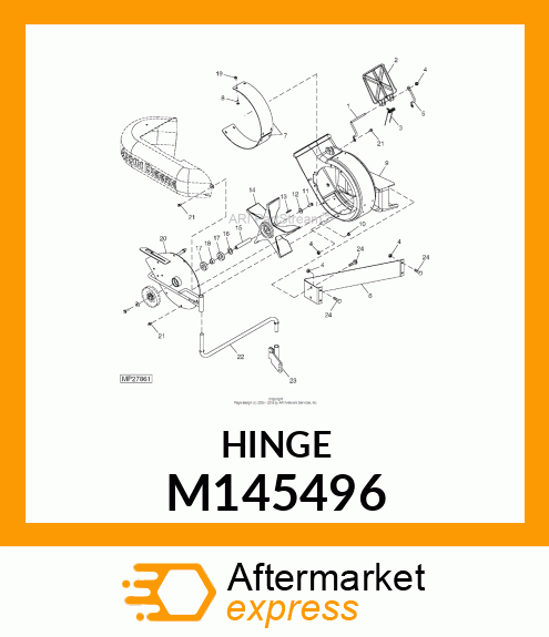 HINGE, EXHAUST DOOR M145496