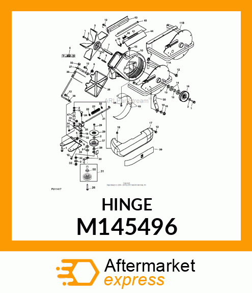 HINGE, EXHAUST DOOR M145496