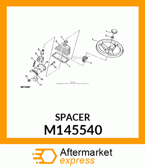 BUSHING, STEERING SHAFT M145540