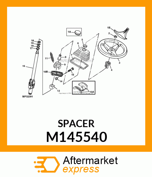 BUSHING, STEERING SHAFT M145540