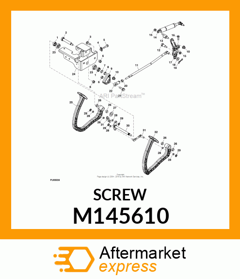 SCREW, HEX FLANGE HD M8X1.25X30 M145610